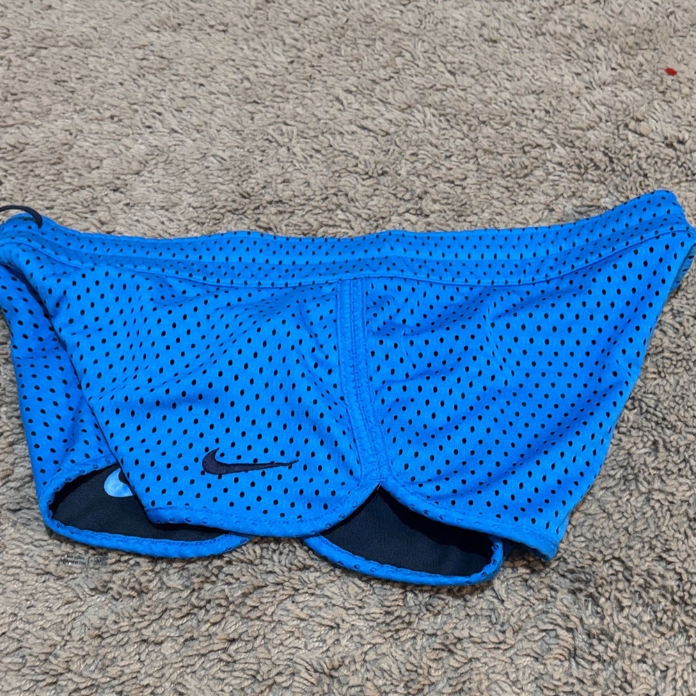 Nike Women's Athletic Shorts in Blue - Picture 3 of 5